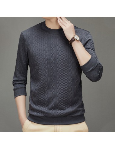 Pull en tricot torsadé pour hommes 