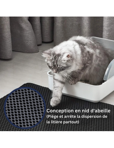 Tapis de litière anti-débordement 