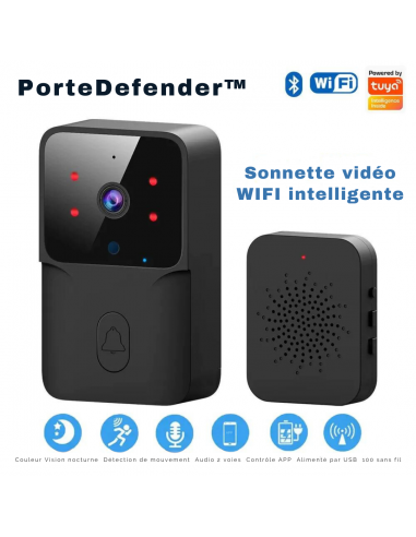 Sonnette PorteDefender™ - Sécurité Connectée 24/7 