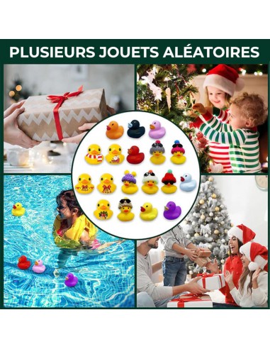 Calendrier de l'Avent 2022 - 24 canards en caoutchouc pour enfants 