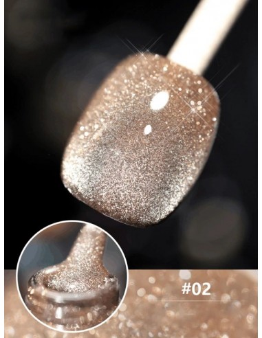 🎉Vernis à Ongles œil de Chat Laser Diamanté 