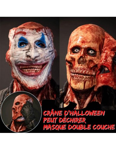 (🎃Promotion d'Halloween🎃) Masque Double Couche Crâne d'Halloween 