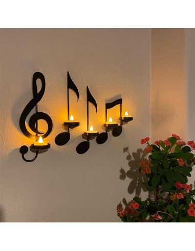 🔥Applique Murale Note de Musique Noire💡 