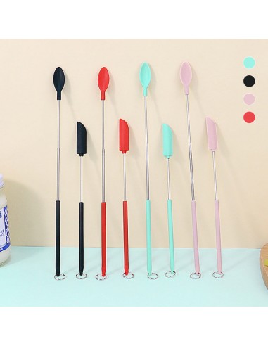 Mini spatule télescopique en silicone 