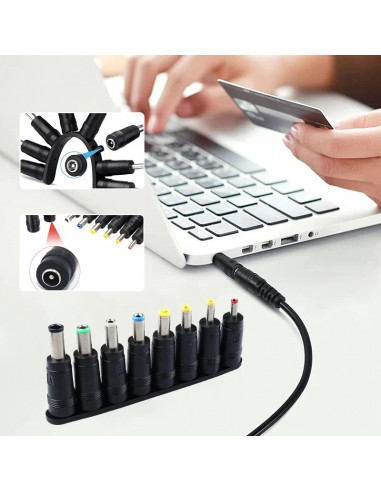 Adaptateur d'alimentation CC universel 8 en 1 