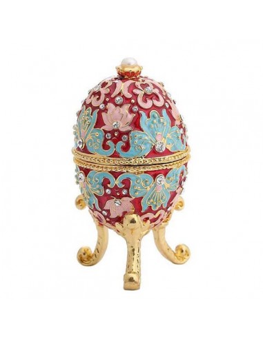 ŒUF DE FABERGÉ RUBIS PRÉCIEUX RÉPLIQUE 