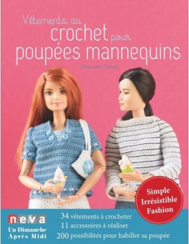 Vêtements au crochet pour poupées mannequins 