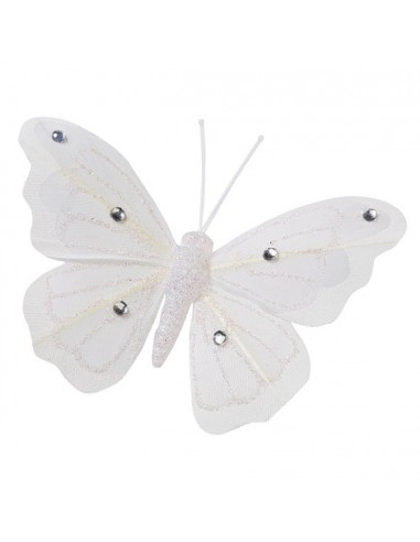 Papillons blancs et brillants X3 