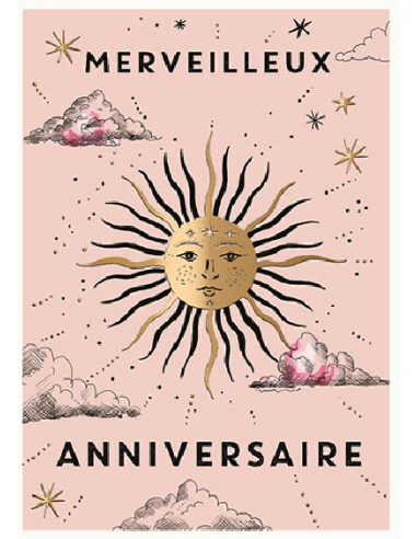 Carte anniversaire SOLEIL 