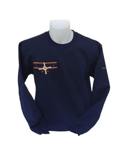 Sweat-Shirt bleu marine - Broderie Avion 