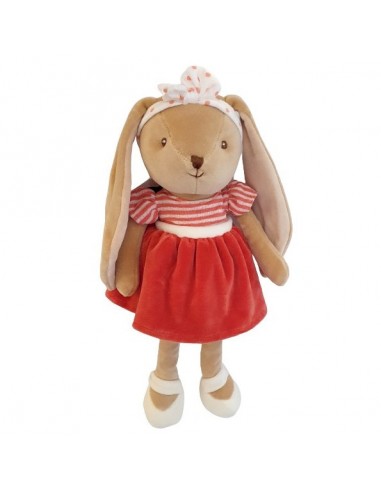 Peluche lapin Bunny sister - Robe rouge 