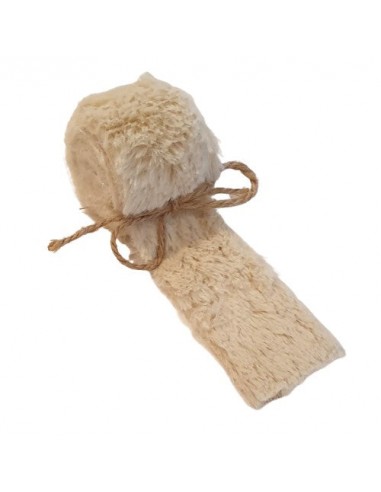 Ruban de peluche crème 