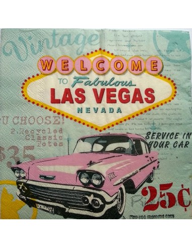 Serviette papier décor Las Vegas 