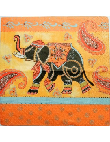 Serviette papier décor Elephant 