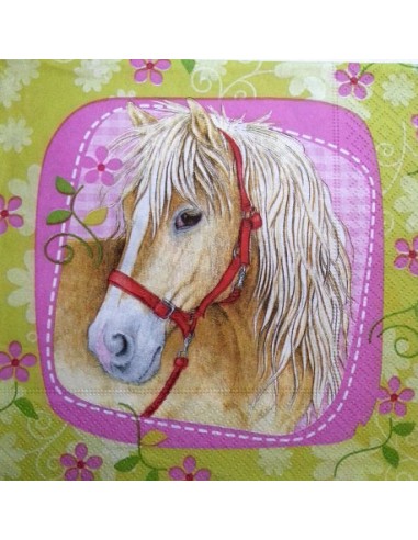 Serviette papier décor Chevaux 