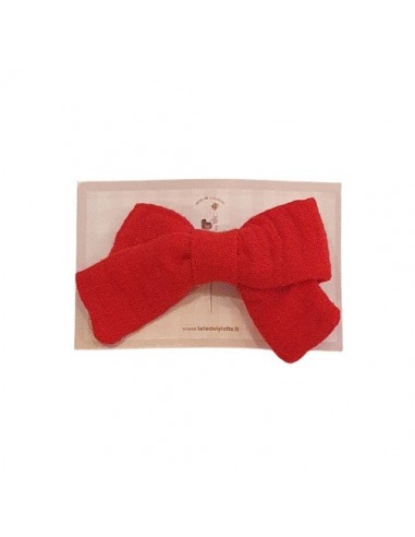 Barrette Nœud croisé rouge 