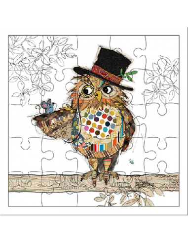 Carte Puzzle HIBOU - 25 pièces 