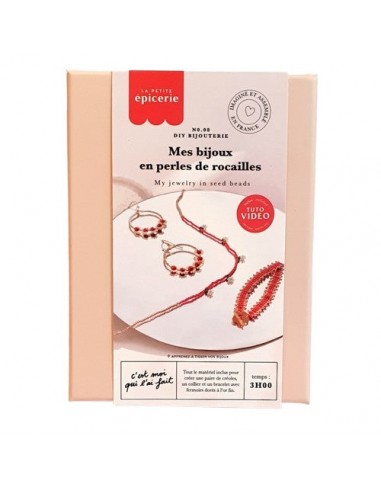 Kit Mes bijoux en perles de rocailles rouges - La Petite Epicerie 