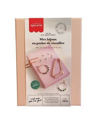 Kit Mes bijoux en perles de rocailles vertes - La Petite Epicerie 