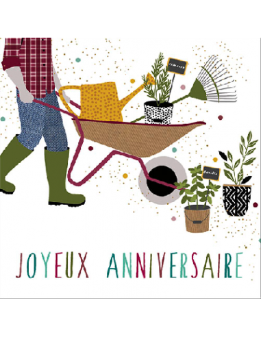 Carte anniversaire JARDINIER 