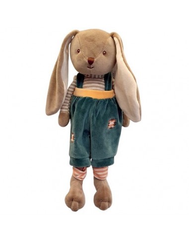 Peluche lapin Bunny brother - Pantalon bleu canard 