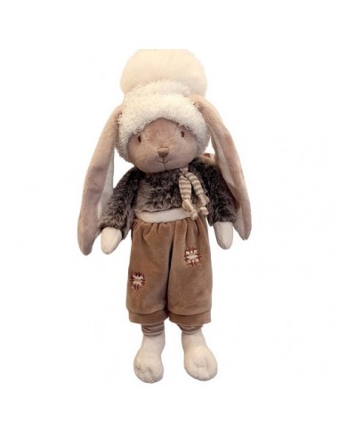 Peluche lapin beige et gris Deen - Barbara Bukowski 