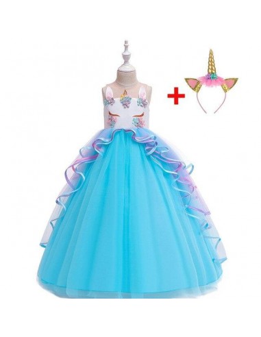 Prinzessin Mädchen Einhorn Kleid 