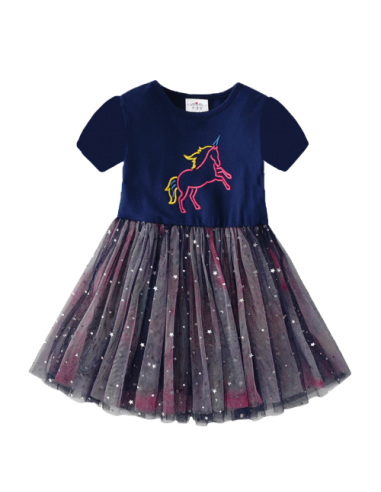 Einhorn Mädchen Pailletten Tutu Kleid 