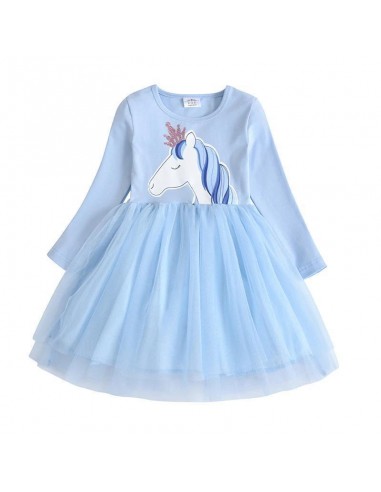 Blaues Einhorn Kleid Mädchen 