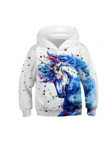 Einhorn Pullover Kinder Blau 