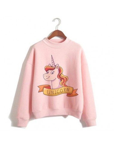 Damen Einhorn Pullover Rosa Kawaii 