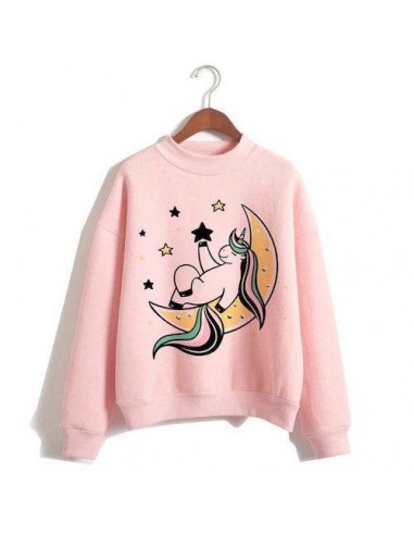 Frau Einhorn Pullover Rosa Mond 