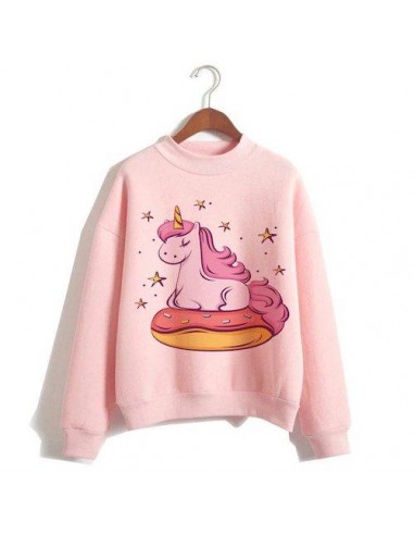 Einhorn Pullover Frau Rosa Donut 