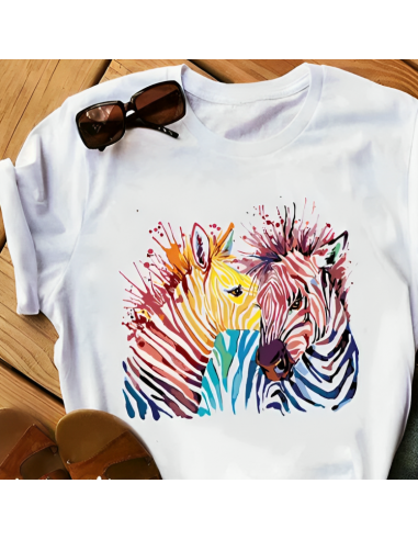 Frau Einhorn Zebra T-shirt 