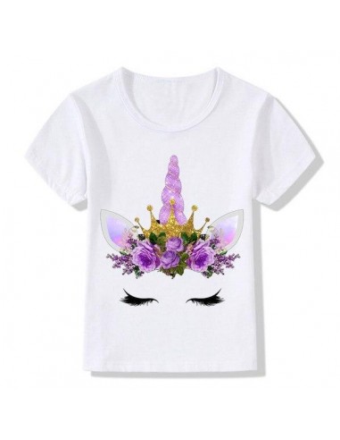 Einhorn-T-Shirt Kind Blume 