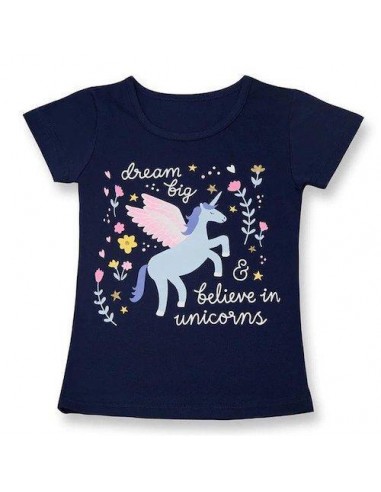 T-shirt Kind Einhorn Blau 