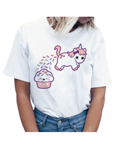 T-shirt Frau Einhorn Poop Donut 