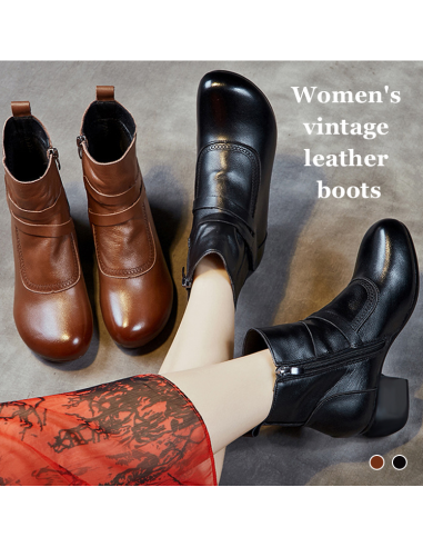 👢New for 2024 women's boots retro versatile leather 