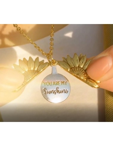 Collier Girasol "You Are My Sunshine" avec pochette de rangement 