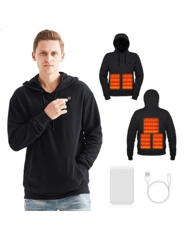 Cadeau idéal - Sweat à capuche chauffé par USB 