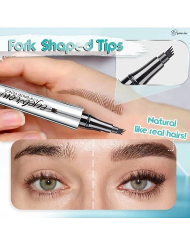 🔥Achetez 1 obtenez 1 Gratuitement🔥-Stylo à Sourcils Microblading 3D étanche à 4 Pointes de fourche pour tatouage 